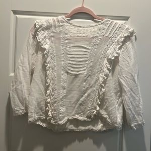 Free People Jasmine crop ruffled top